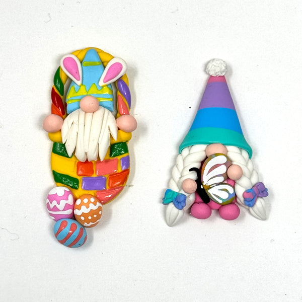 Handmade Clay - Easter Gnomes