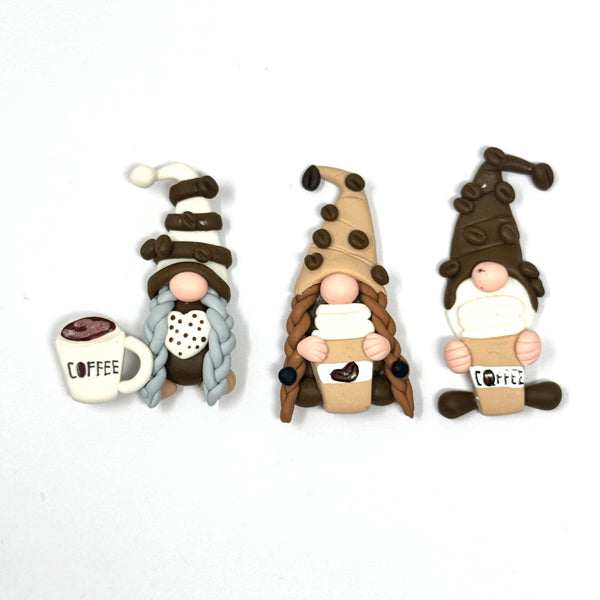 Handmade Clay - Coffee Gnomes