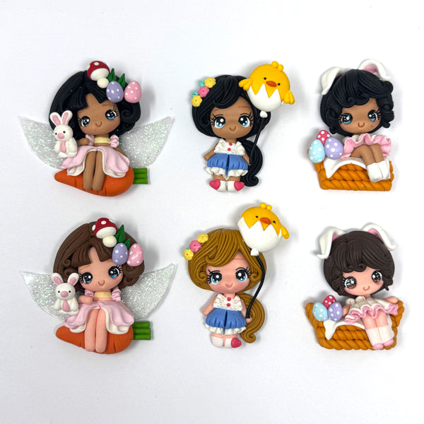 Garden Clay Doll - Easter girls
