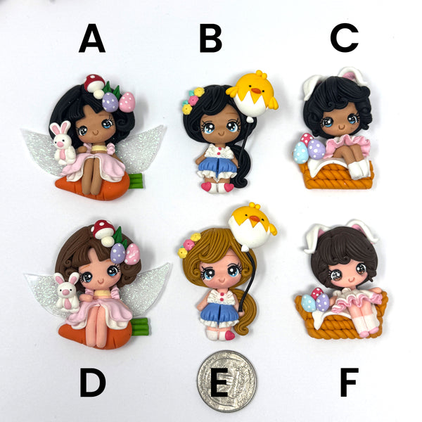Garden Clay Doll - Easter girls