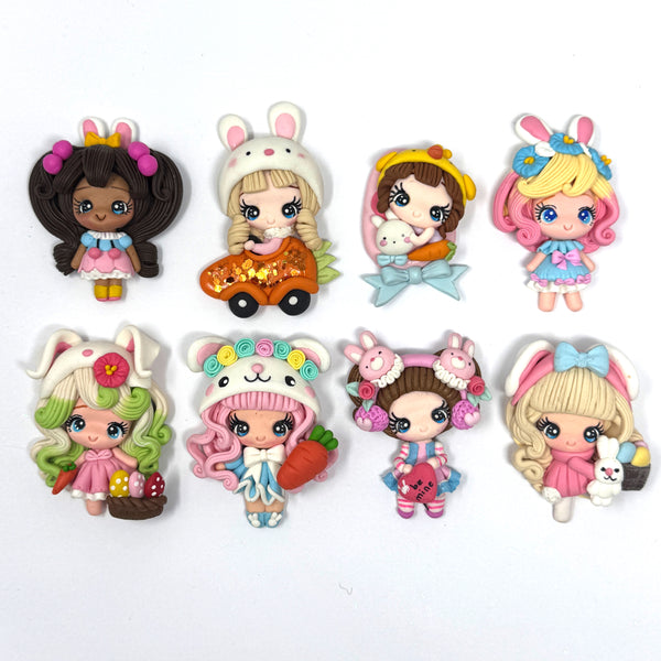Garden Clay Doll - Easter girls