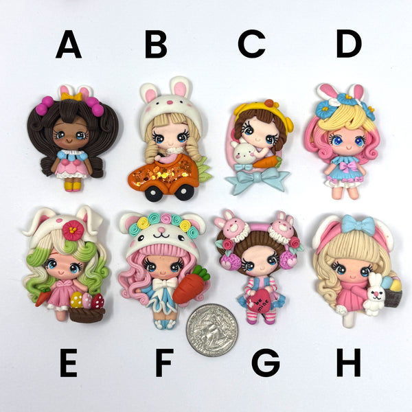 Garden Clay Doll - Easter girls