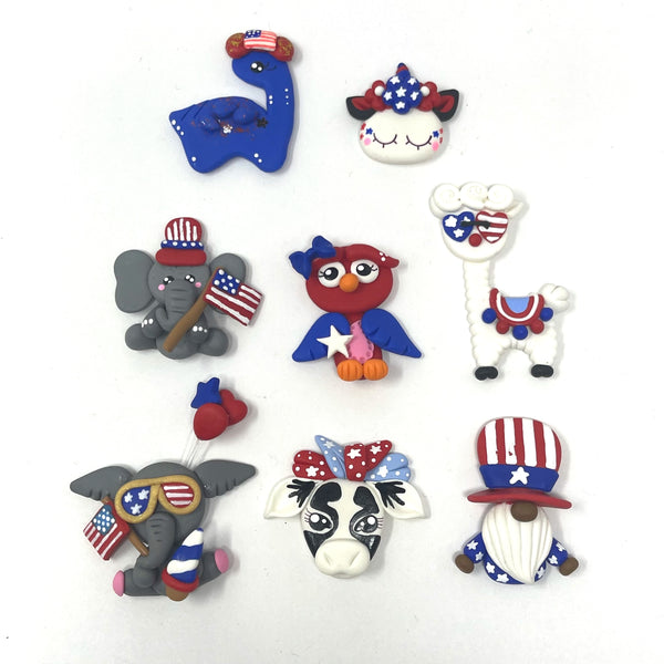 Handmade Clay  - Patriotic