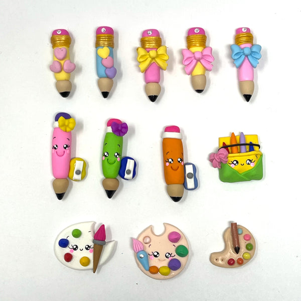 Handmade Clay Doll - Back to school