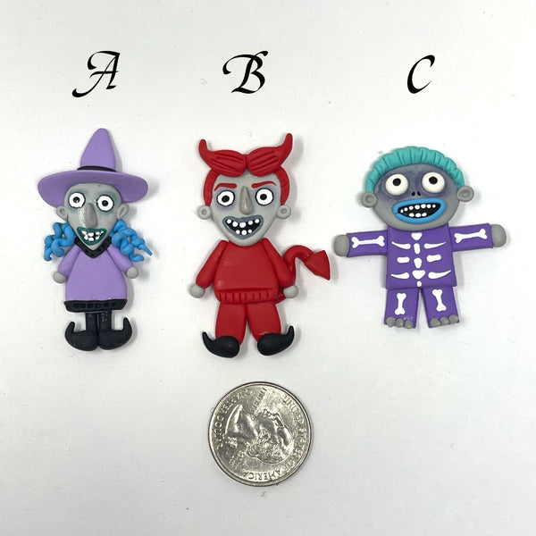 Handmade Clay Doll - Halloween