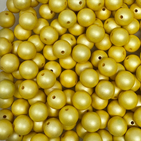 12 mm Acrylic Beads - Matte Yellow