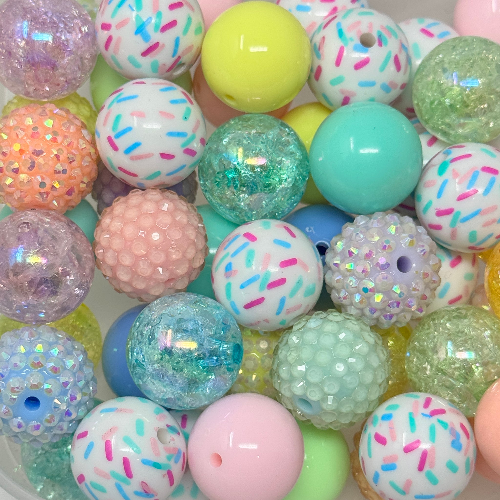 20mm Acrylic Beads - Sparkle Candy Mix