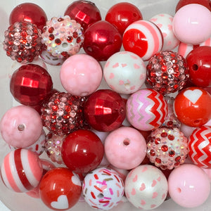 20mm Acrylic Beads - Valentines Mix