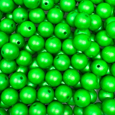 12 mm Acrylic Beads - Matte Green