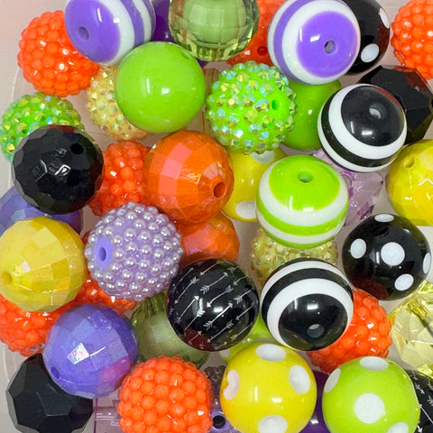 20mm Acrylic Beads - Neon Mix