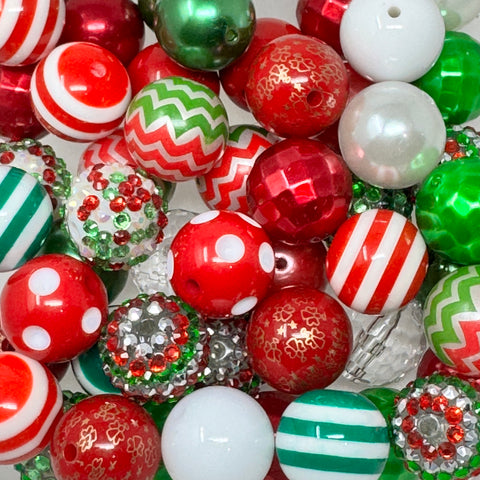 20mm Acrylic Beads -  Christmas Mix