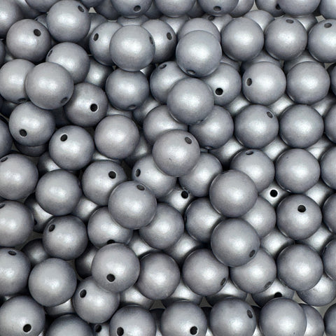 12 mm Acrylic Beads - Matte Gray