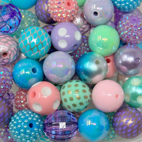 20mm Acrylic Beads - Mermaid Mix