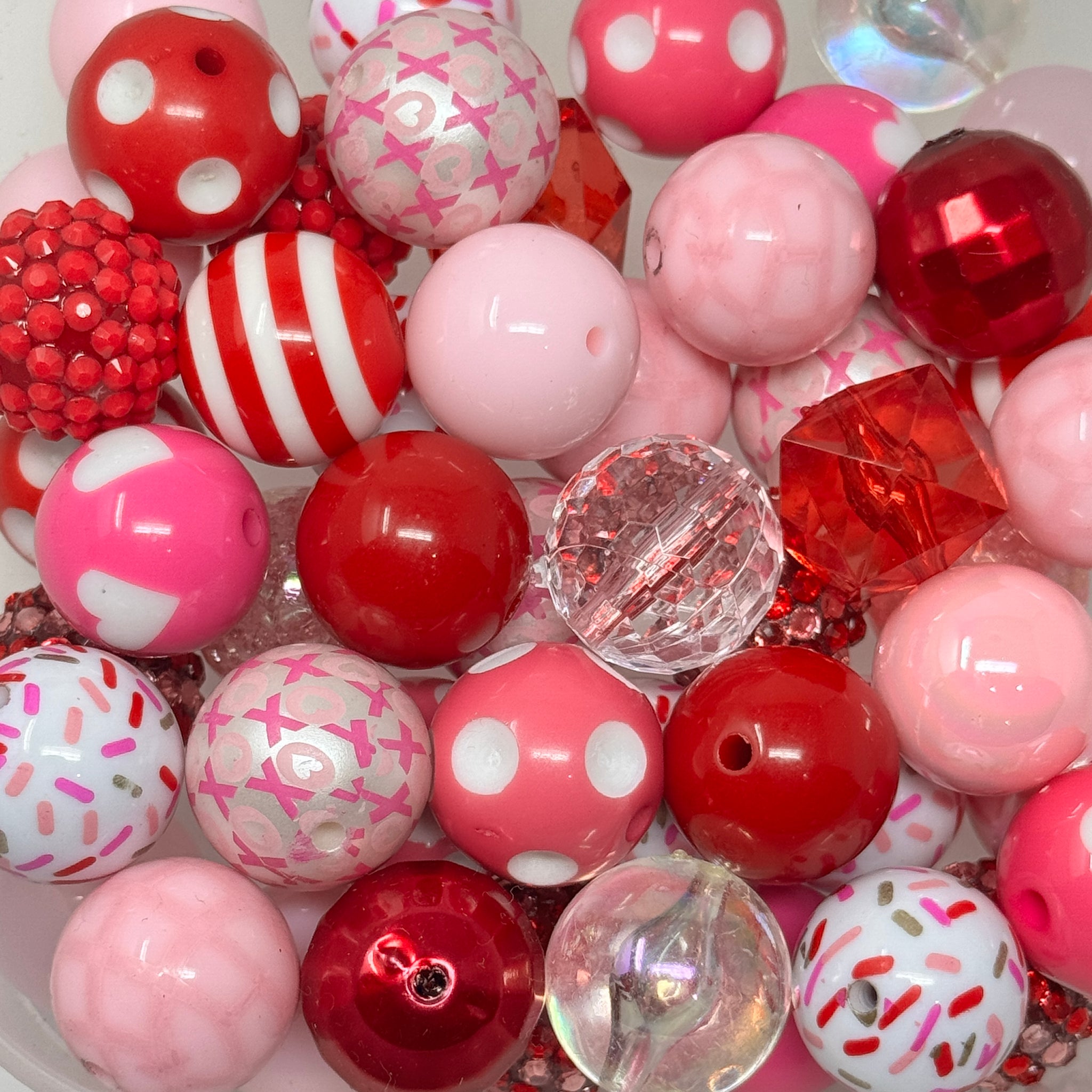 20mm Acrylic Beads - Valentines Mix