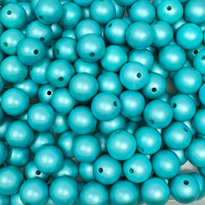 12 mm Acrylic Beads - Matte Turquoise