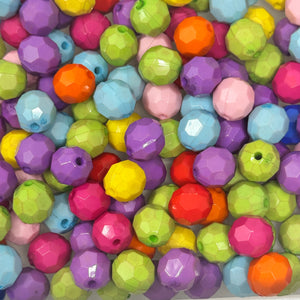 12 mm Acrylic Beads - Facet Mix