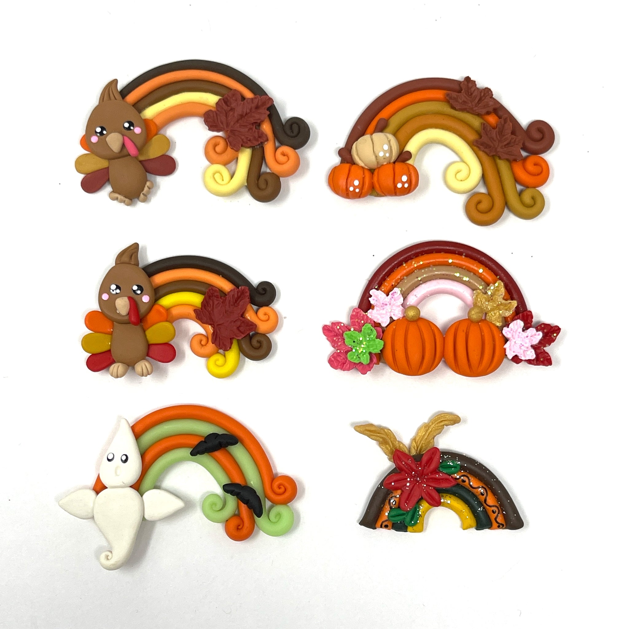 Handmade Clay - Fall Thanksgiving rainbow