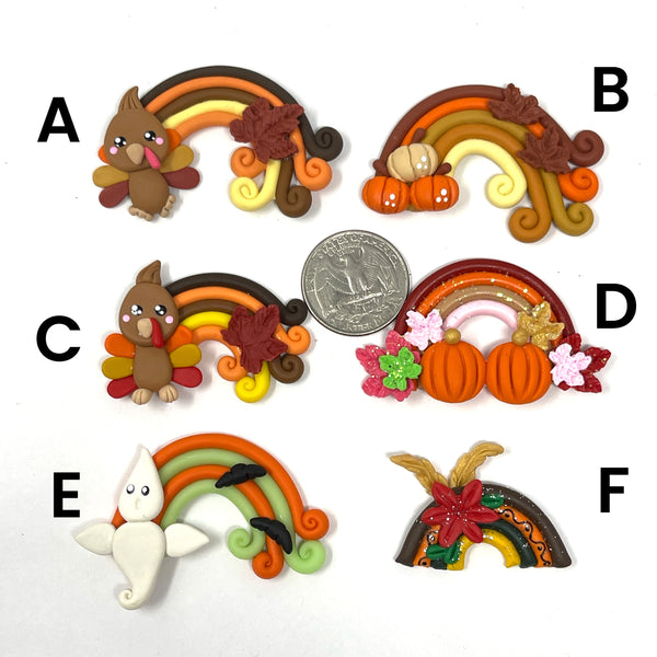 Handmade Clay - Fall Thanksgiving rainbow