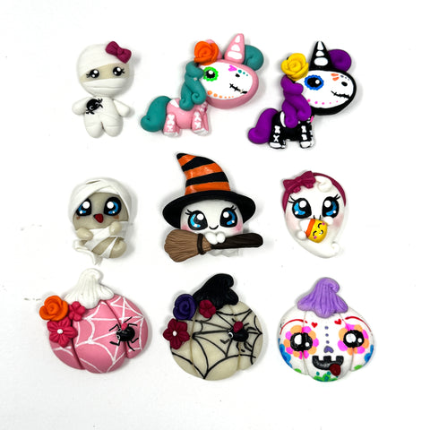 Ella Clay Doll - Halloween Ghost, Unicorn, Pumpkin