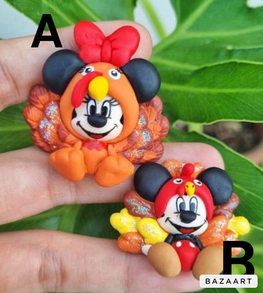 Ella Clay Doll - Mickey & Minnie turkey