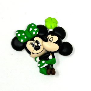 Ella Clay Doll - St Patrick Mickey and Minnie