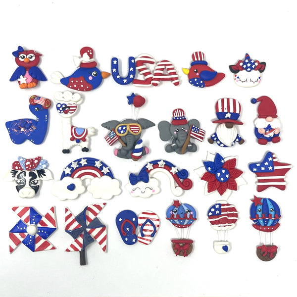 Handmade Clay Doll - July 4th