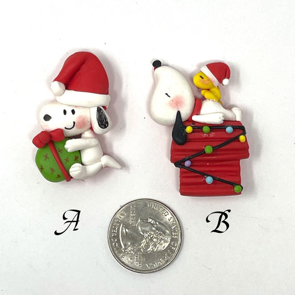 Handmade Clay Doll - Snoopy Holiday