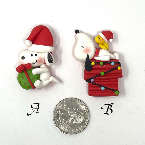 Handmade Clay Doll - Snoopy Holiday