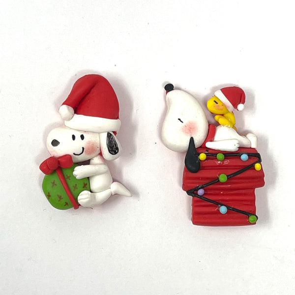 Handmade Clay Doll - Snoopy Holiday