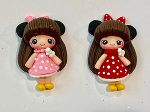 Handmade Clay Doll - Disney minnie inspired