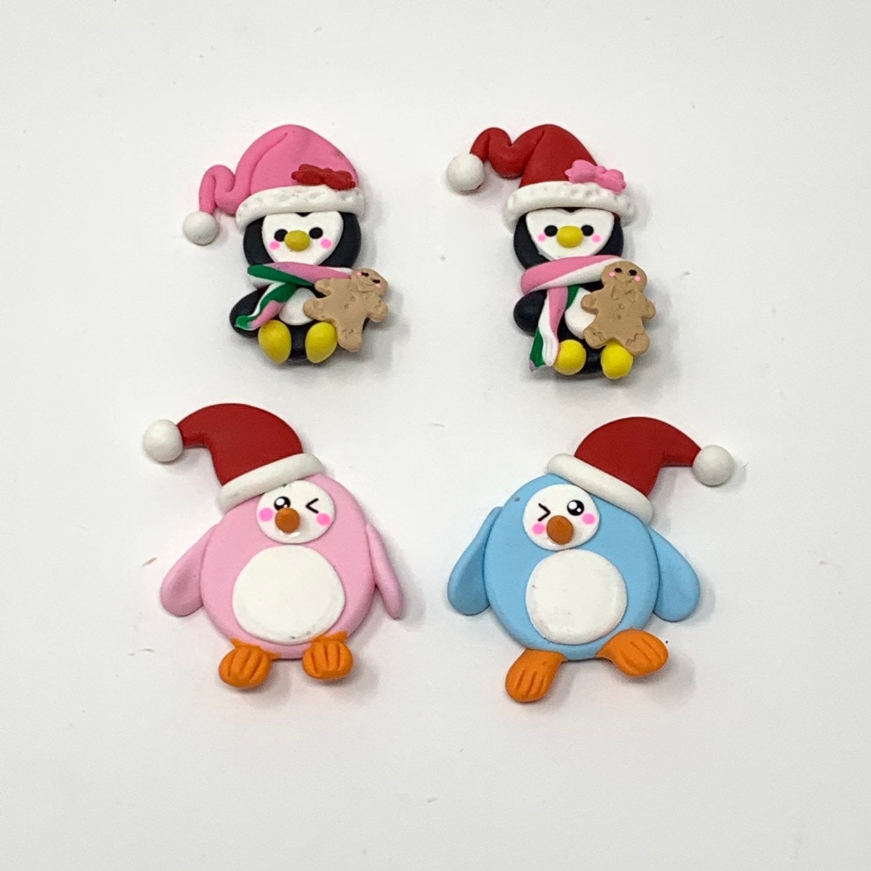 Handmade Clay Doll - Christmas Penguin