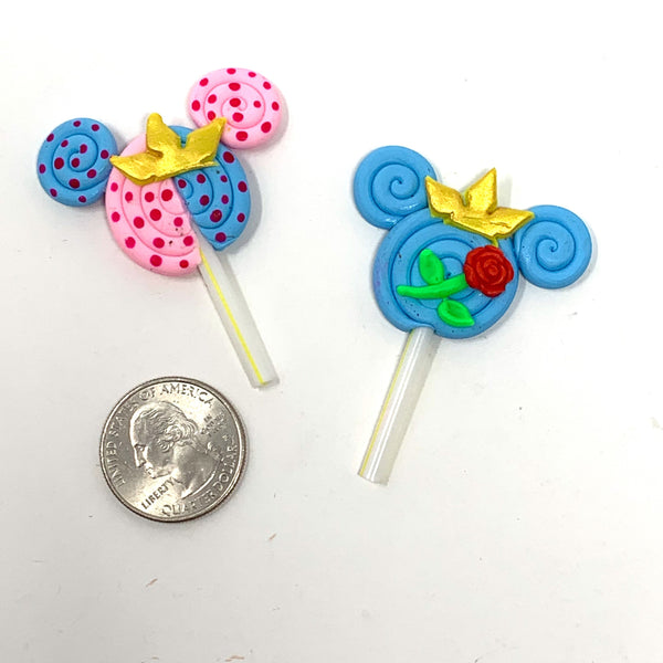 Handmade Clay Doll - Mickey and minnie Lollipop