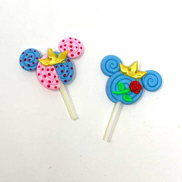 Handmade Clay Doll - Mickey and minnie Lollipop