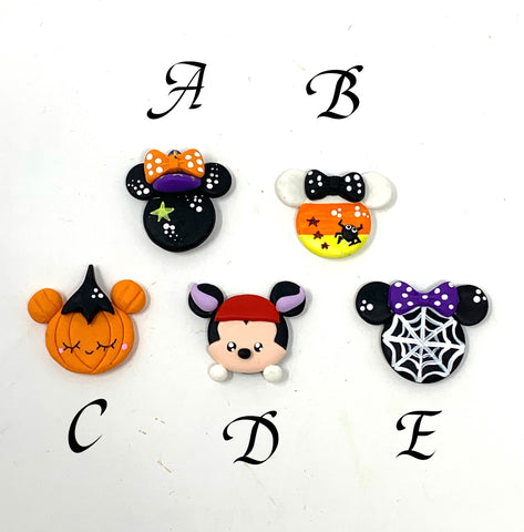 Handmade Clay Doll - halloween minnie and Mickey