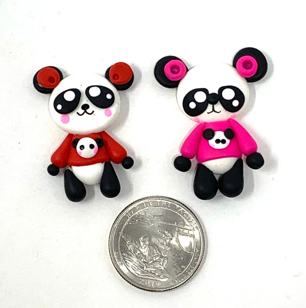 Handmade Clay Doll - Panda bear