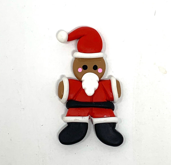 Handmade Clay Doll - Brown Santa