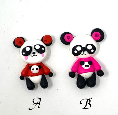 Handmade Clay Doll - Panda bear