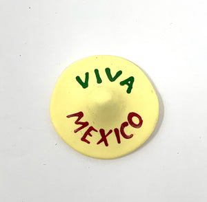 Handmade Clay Doll - Viva Mexico hat