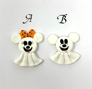 Handmade Clay Doll - Minnie and Mickey ghost