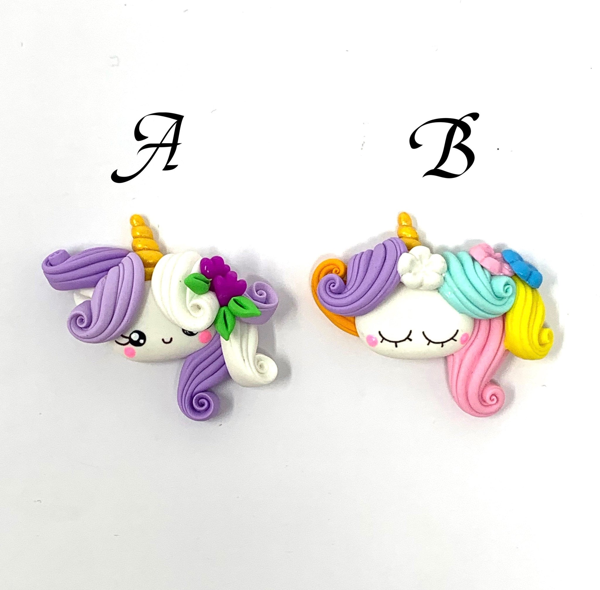 Handmade Clay Doll - sleepy Unicorn