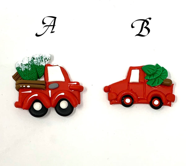 Handmade Clay Doll - Christmas truck