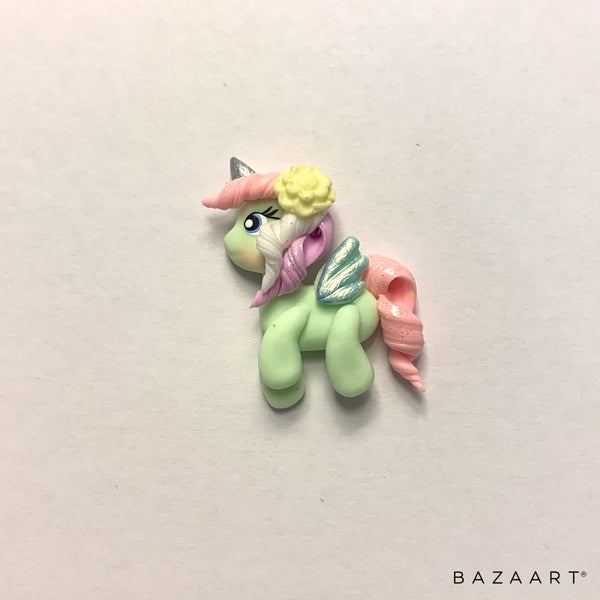 Handmade Clay Doll - unicorn