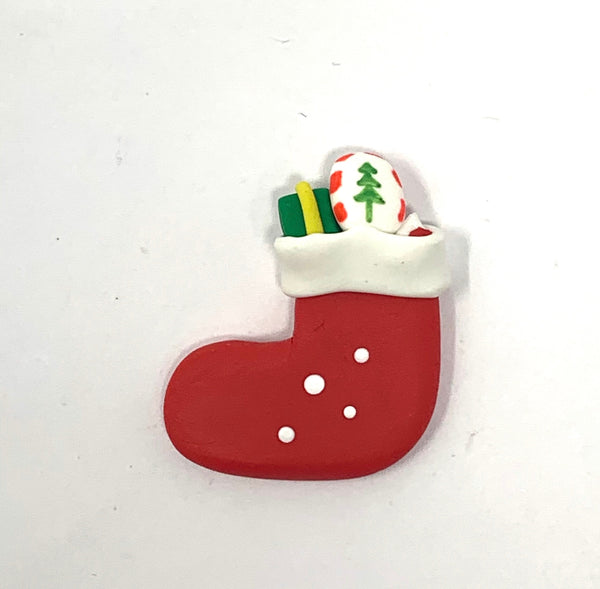 Handmade Clay Doll - stocking