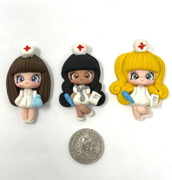 Handmade Clay Doll - Medical professionals