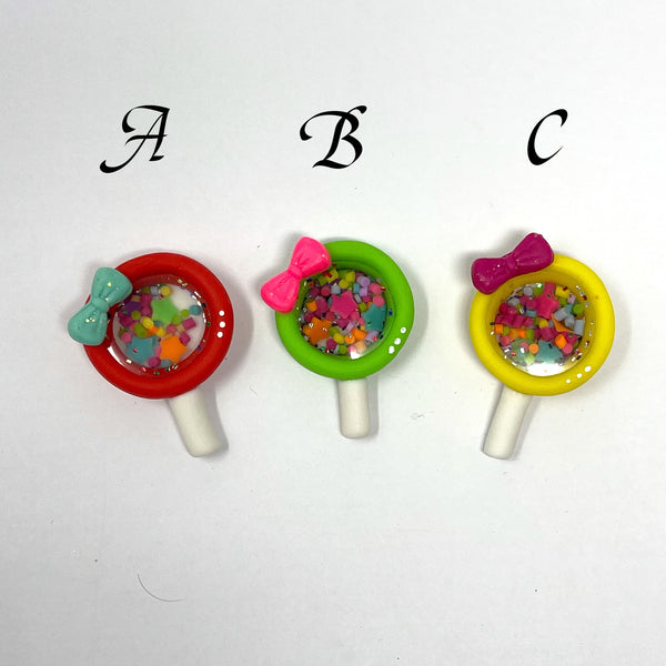 Handmade Clay Shakers - Lollipop