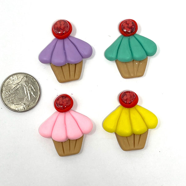 Handmade Clay Shakers - Cupcake