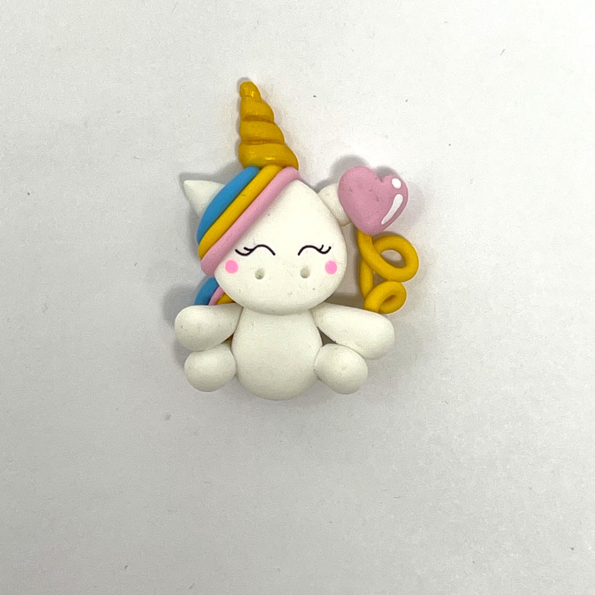 Handmade Clay Doll - Valentines unicorn