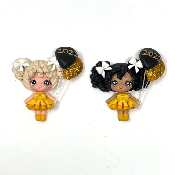 Handmade Clay Doll - New year girls