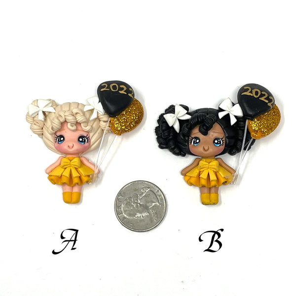 Handmade Clay Doll - New year girls