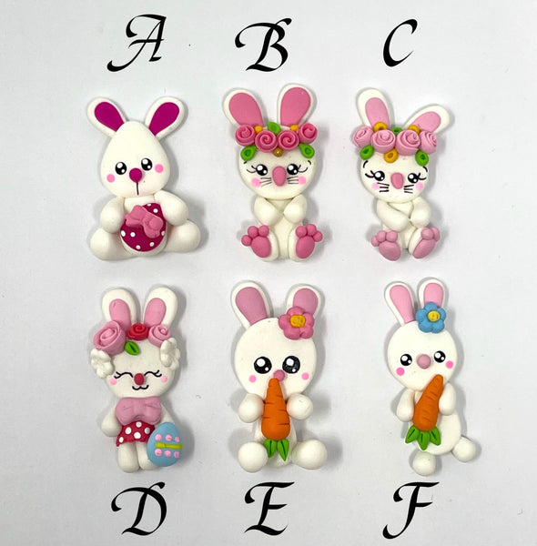 Handmade Clay Doll - Easter bunny